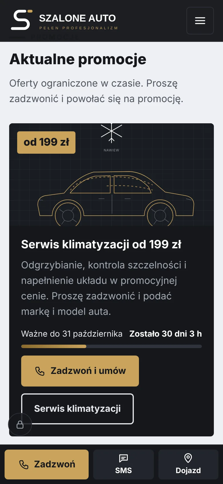 Telefon: karta promocji serwisu klimatyzacji z odliczaniem